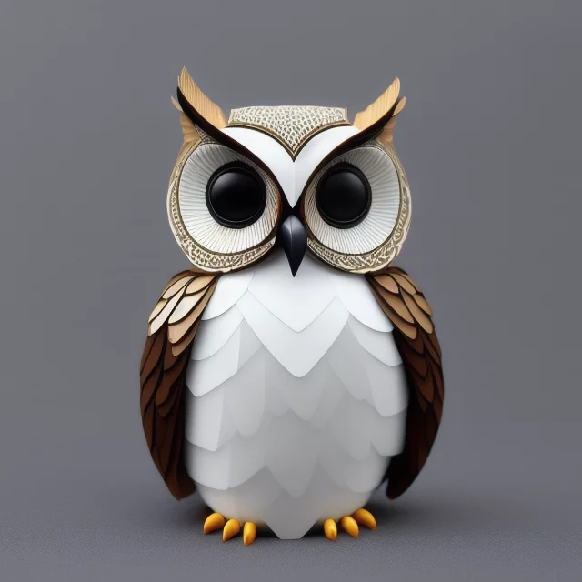 1901981941-cute toy owl made of suede, geometric accurate, relief on skin, plastic relief surface of body, intricate details, cinematic,.webp